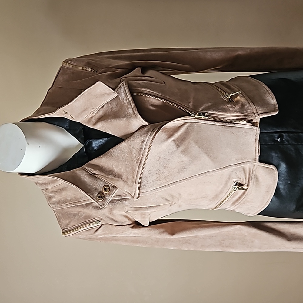 Streetwear Society Faux Suede Jacket ptp 18 1/2 - Picture 7 of 8